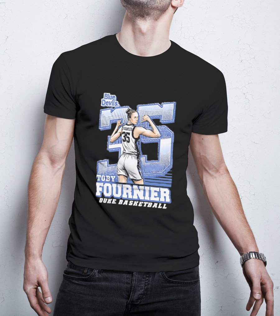 Toby Fournier Duke Blue Devils 35 Basketball Player T-Shirt