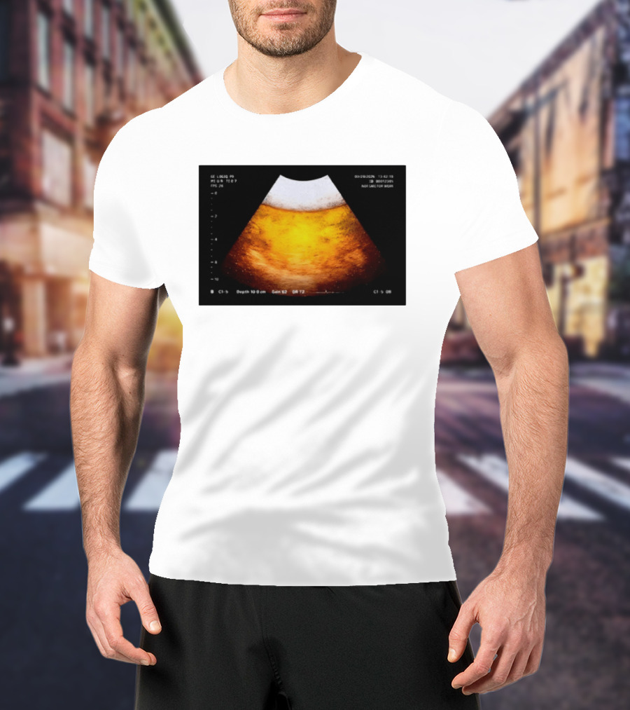 Beer Ultrasound Image Not Safe For Liver T-Shirt