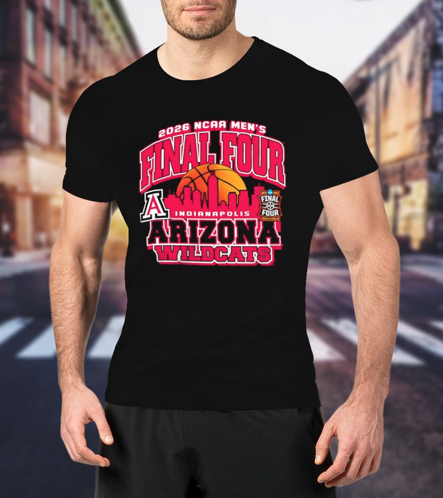2026 NCAA Men's Final Four Indianapolis Arizona Wildcats Basketball T-Shirt