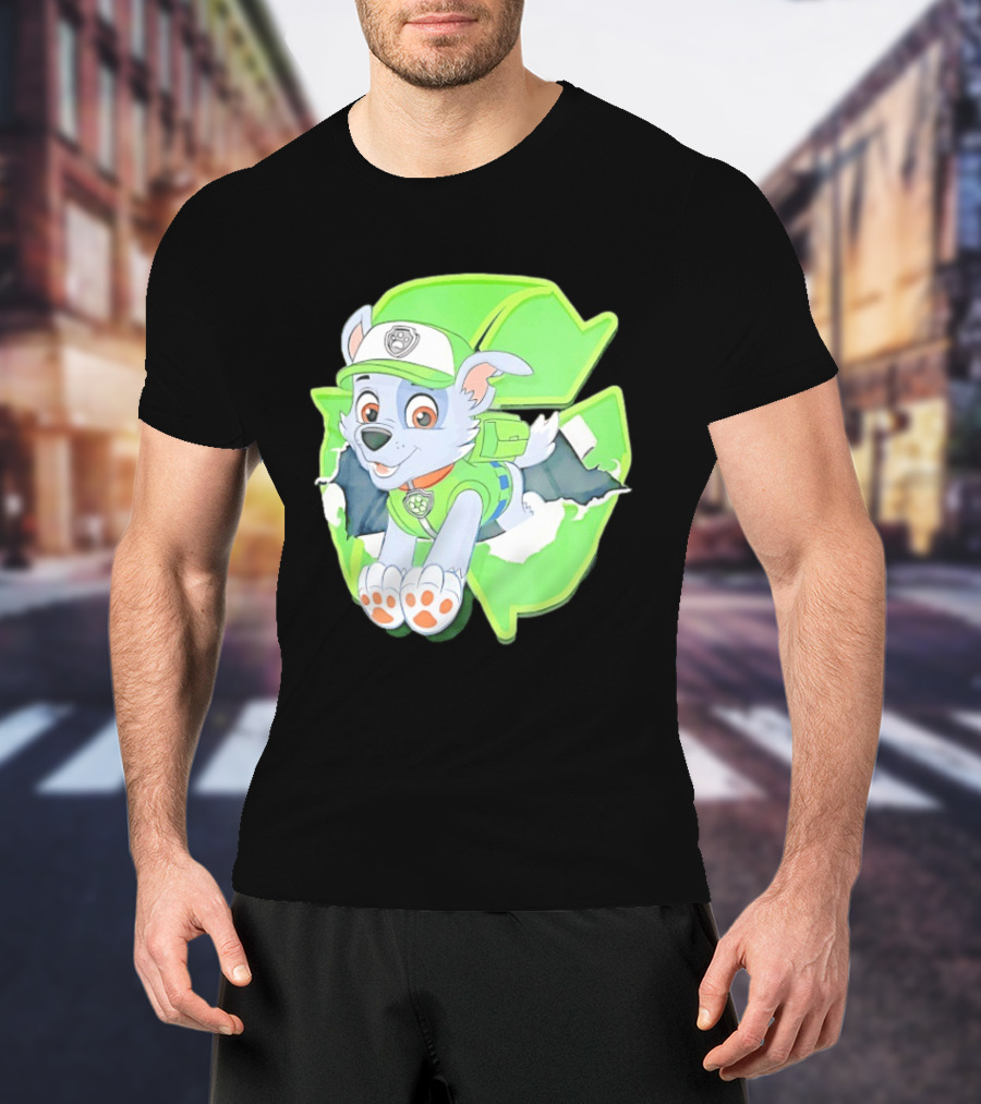 Bought Myself A Rocky Recycle Adventure Paw Patrol Rocky Puppy Patrol Green Eco Friendly T-Shirt