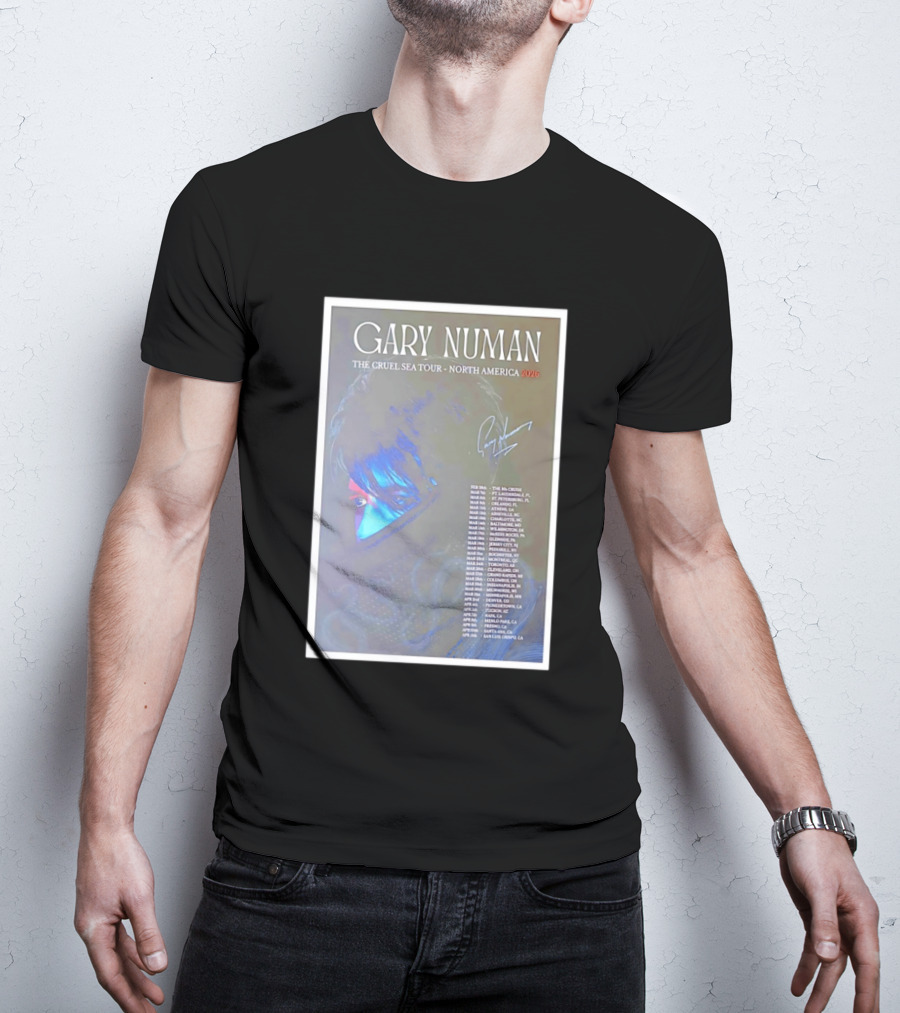 Gary Numan The Cruel Sea Tour North America 2026 Signed T-Shirt