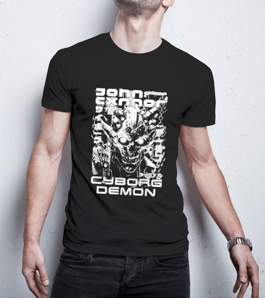 John Cxnnor Gravitated Cyborg Demon T-Shirt