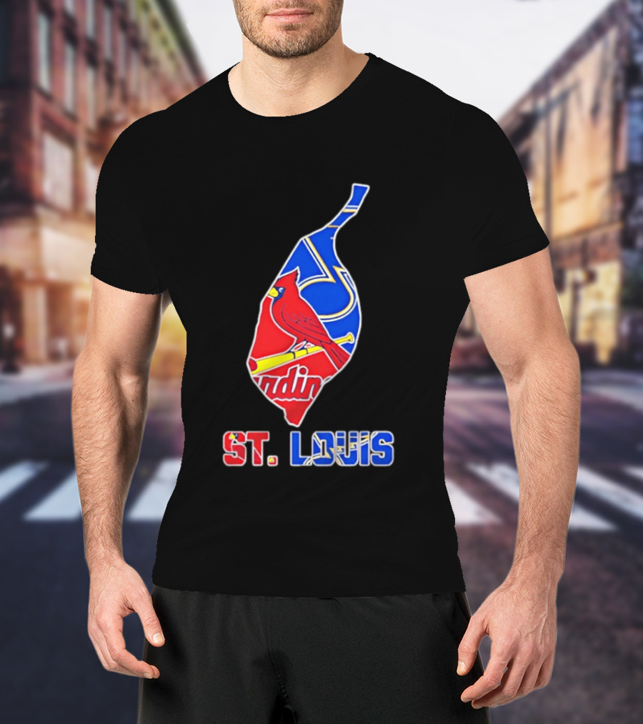 St. Louis Cardinals And Blues Team Spirit T-Shirt