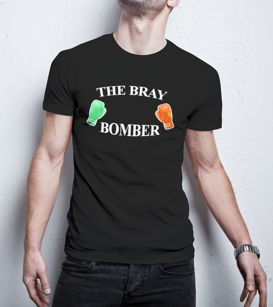 The Bray Bomber Boxing Gloves Green Orange T-Shirt