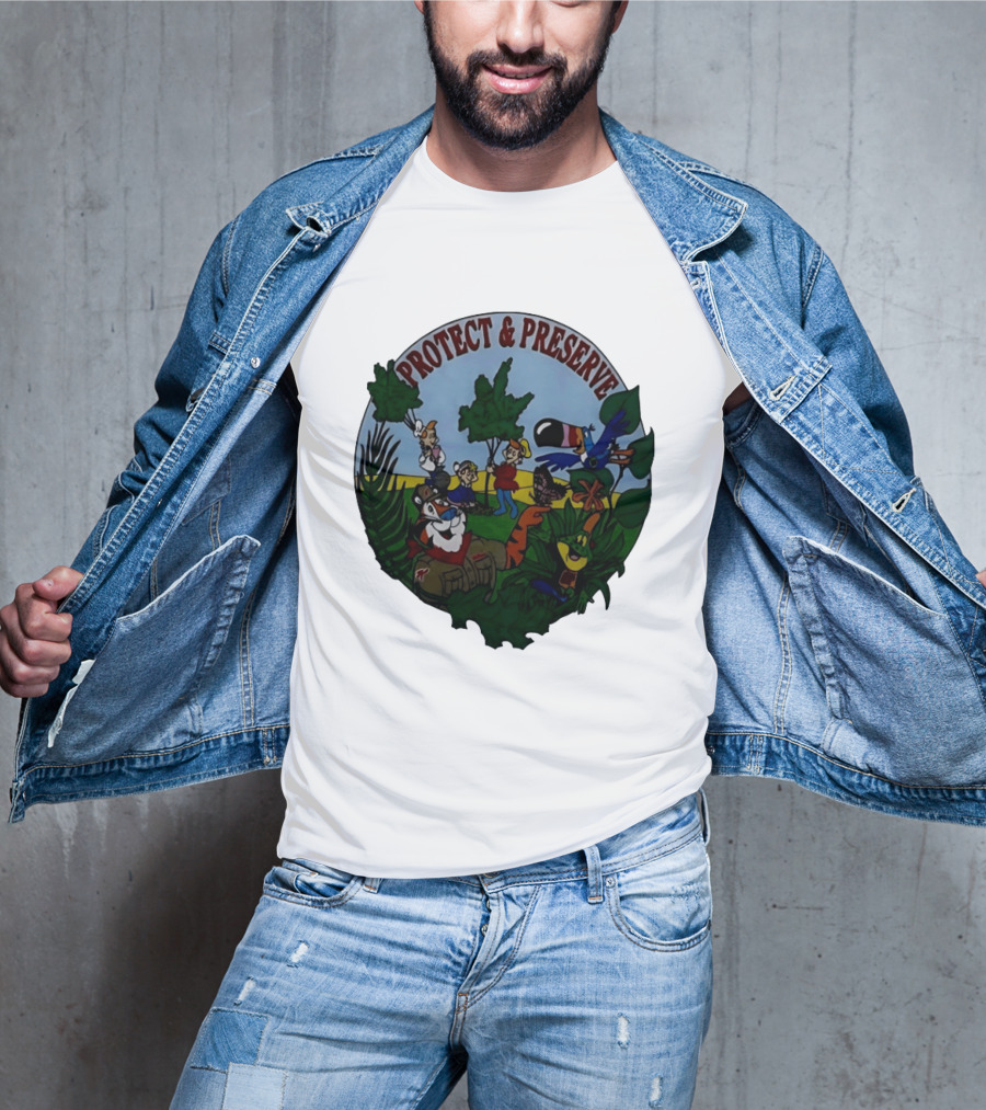 1993 Kelloggs Tony The Tiger Protect Preserve Environmentalist Kids Nature T-Shirt