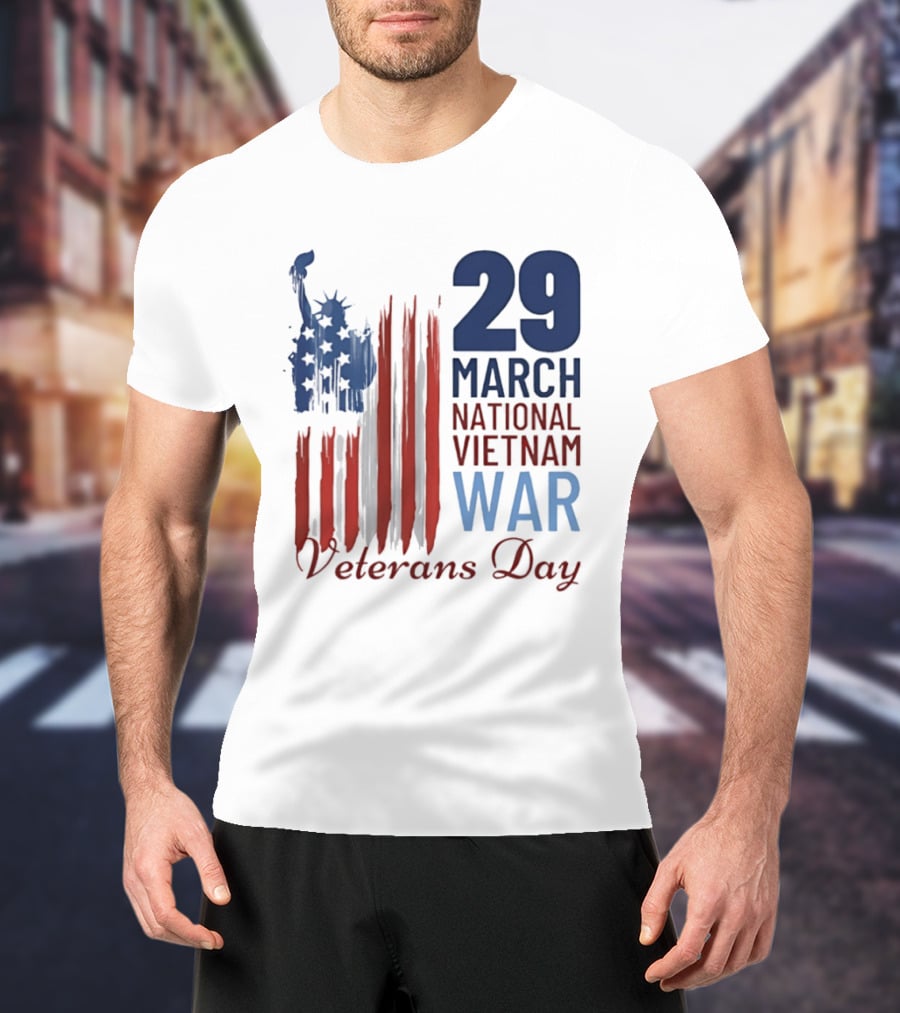 March 29 Honor National Vietnam War Veterans Day Patriotic Flag Recognize Heroes T-Shirt
