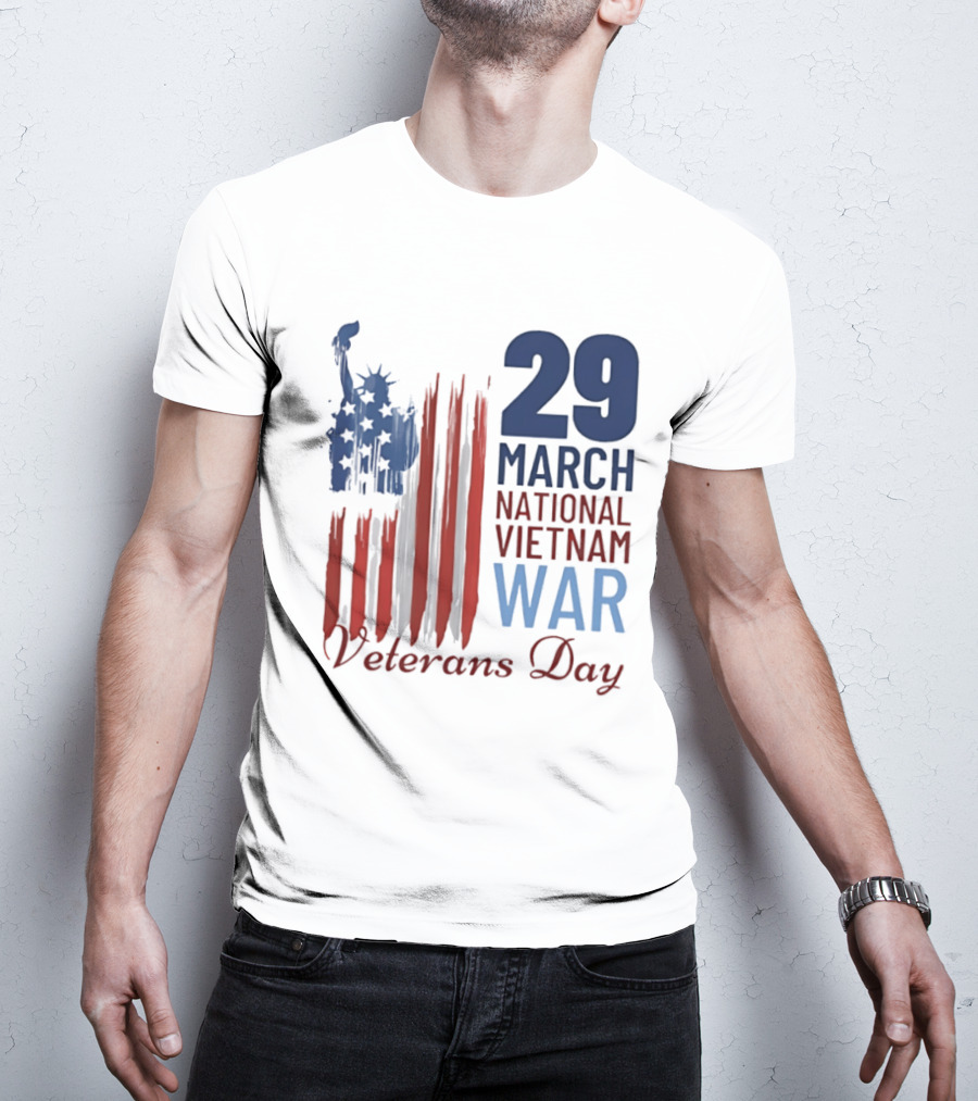 March 29 Honor National Vietnam War Veterans Day Patriotic Flag Recognize Heroes T-Shirt