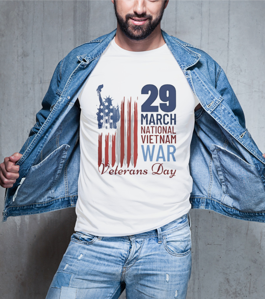 March 29 Honor National Vietnam War Veterans Day Patriotic Flag Recognize Heroes T-Shirt