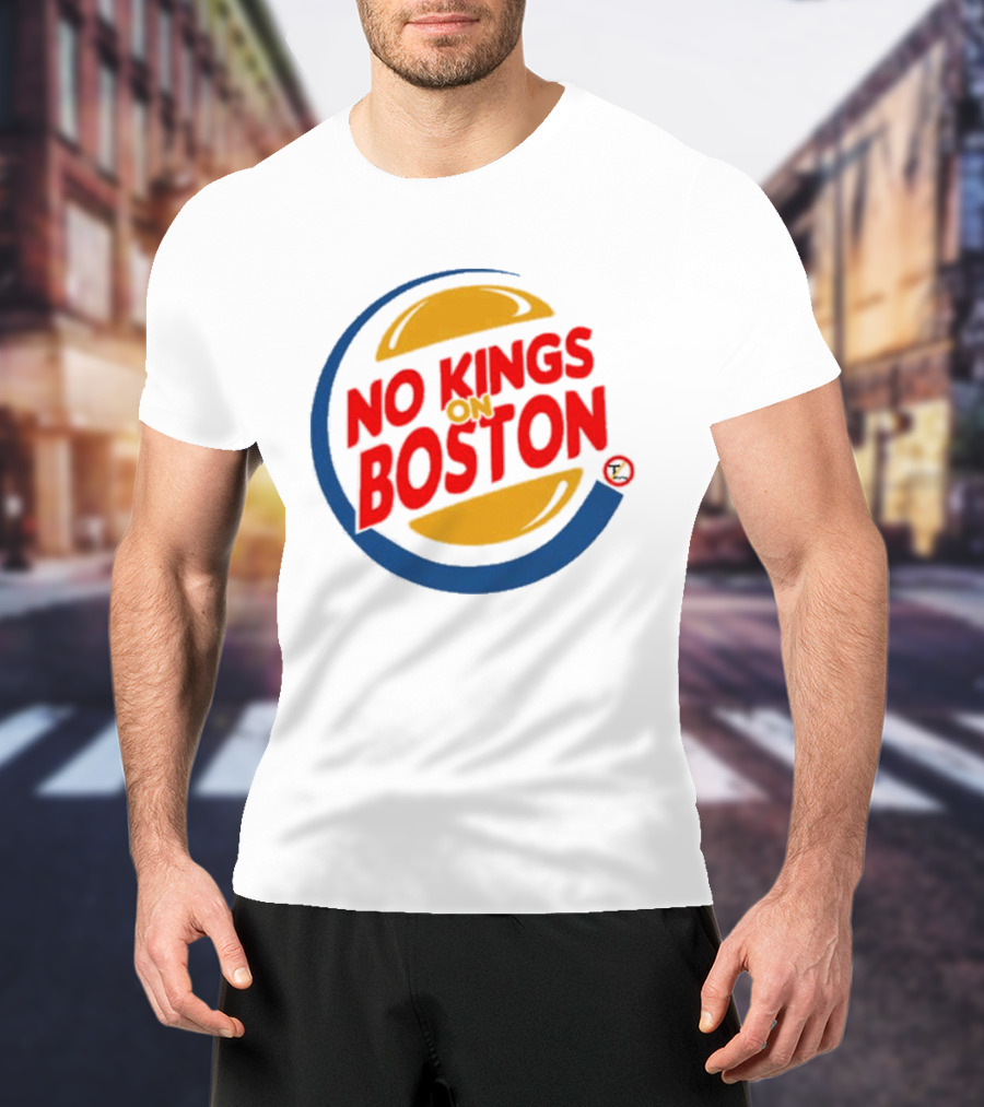 No Kings On Boston Rally Saturn Burger T-Shirt