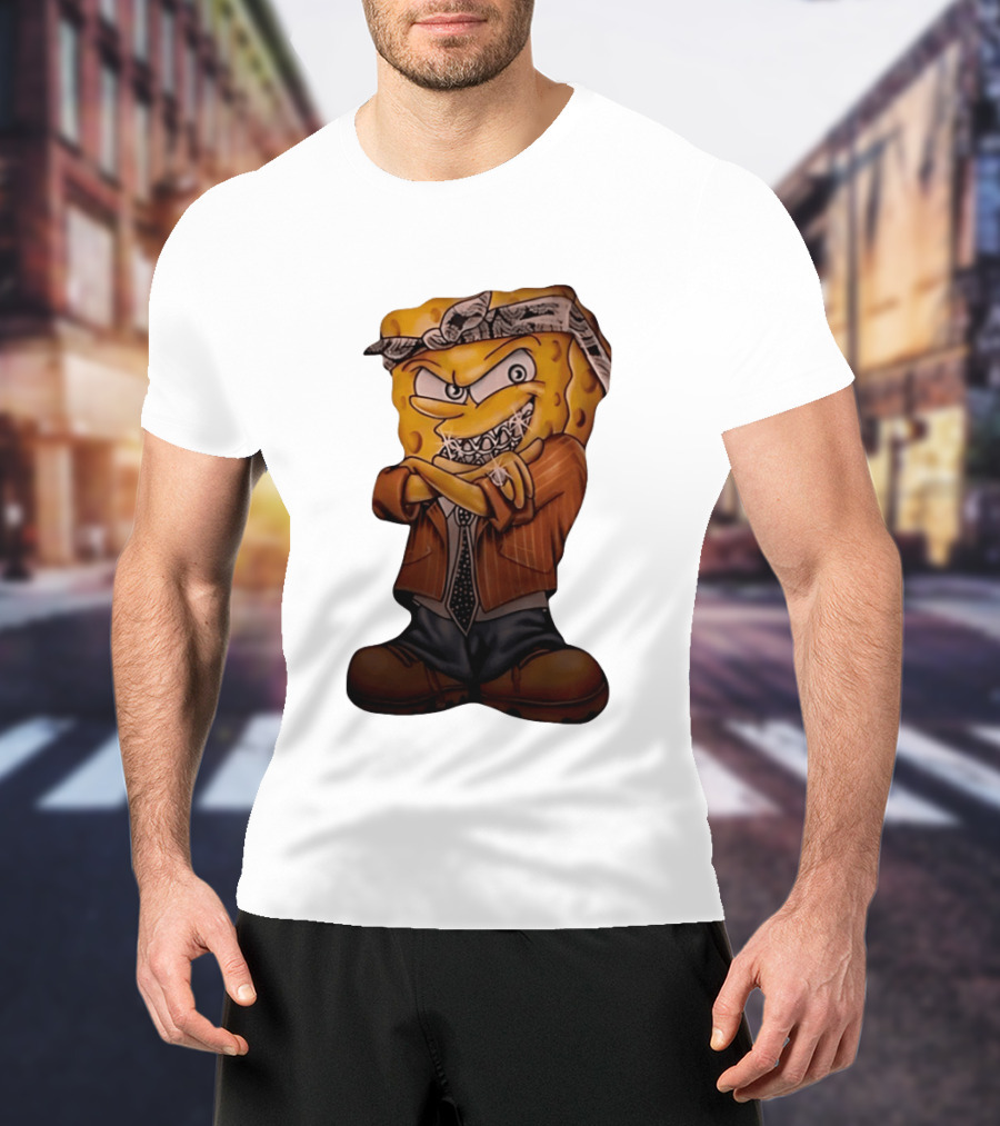 SquarePants Registered Flex Offender Gangster With Bandana And Bling T-Shirt