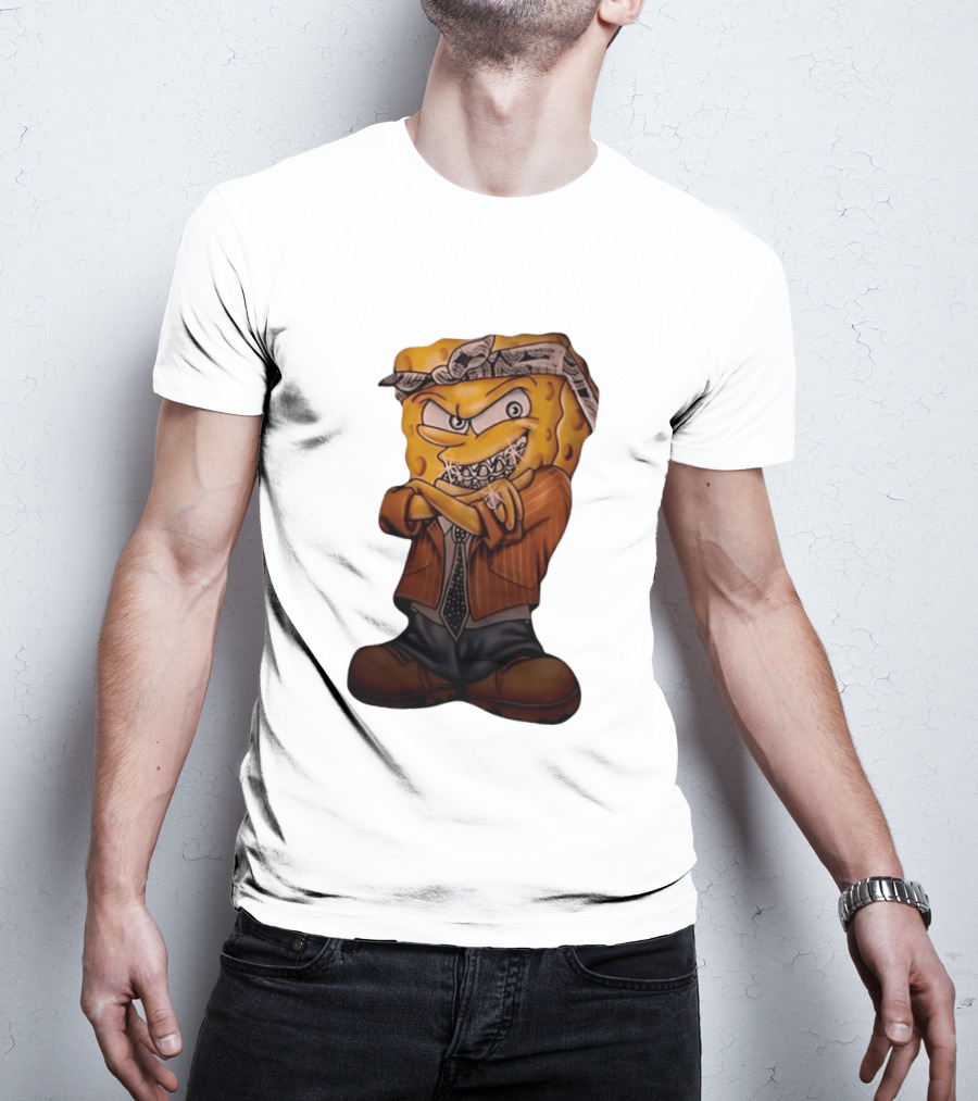 SquarePants Registered Flex Offender Gangster With Bandana And Bling T-Shirt