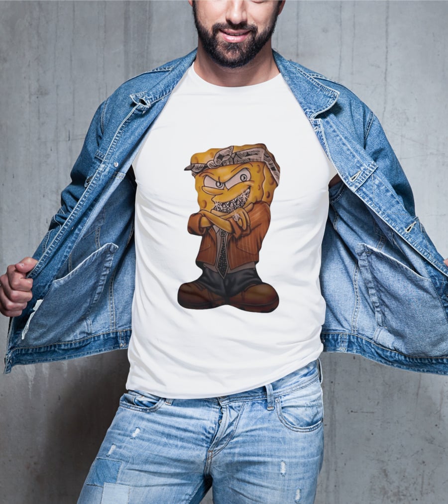 SquarePants Registered Flex Offender Gangster With Bandana And Bling T-Shirt