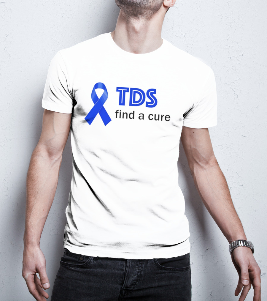 TDS Find A Cure Blue Ribbon Awareness T-Shirt