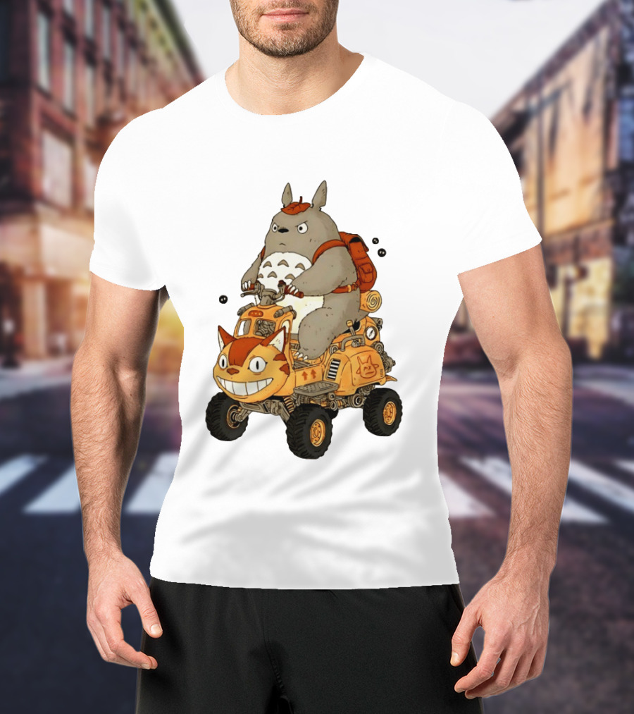 Totoro Catbus Forest Spirit Off Road Adventure T-Shirt
