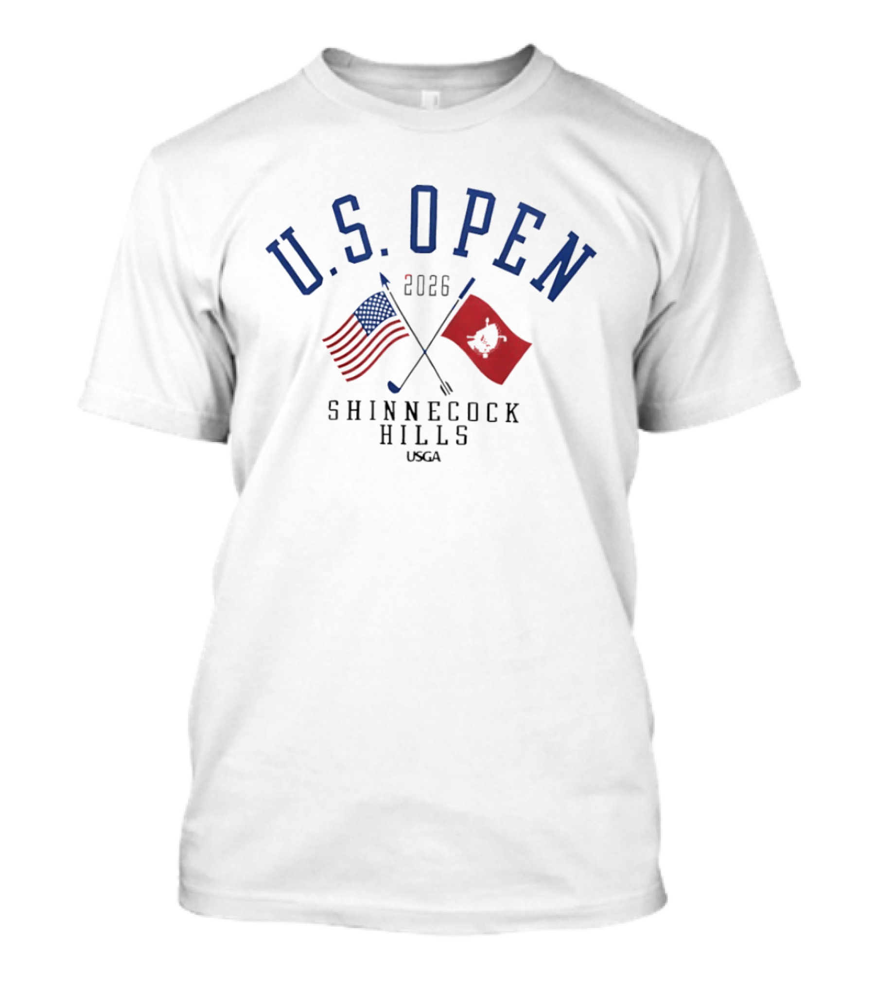 U.S. Open 2026 Shinnecock Hills USGA American And Red Flags T-Shirt