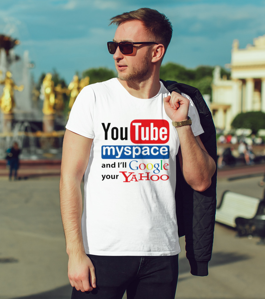 YouTube Myspace Google Yahoo Internet Humor Retro Tech T-Shirt
