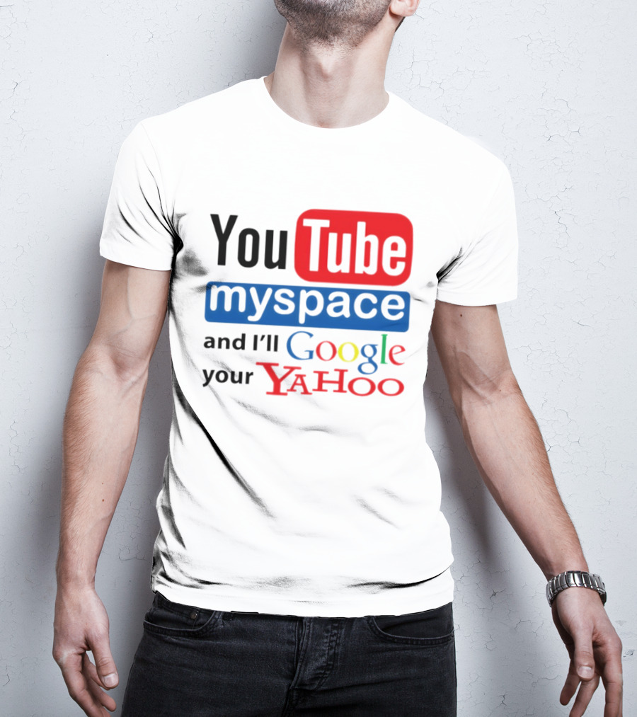 YouTube Myspace Google Yahoo Internet Humor Retro Tech T-Shirt
