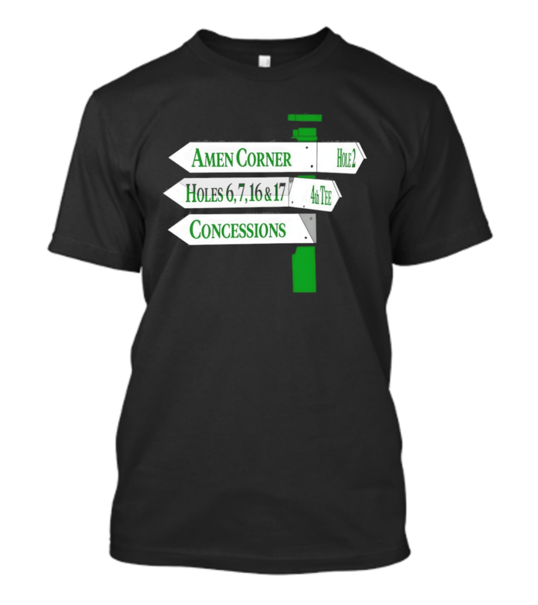 Amen Corner Hole 2 Holes 6 7 16 17 4th Concessions T-Shirt