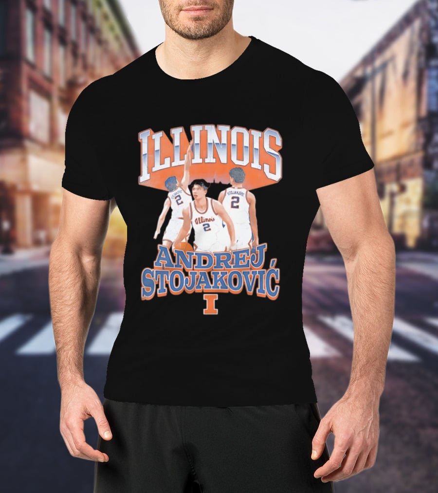 Illinois Basketball Andrej Stojakovic T-Shirt