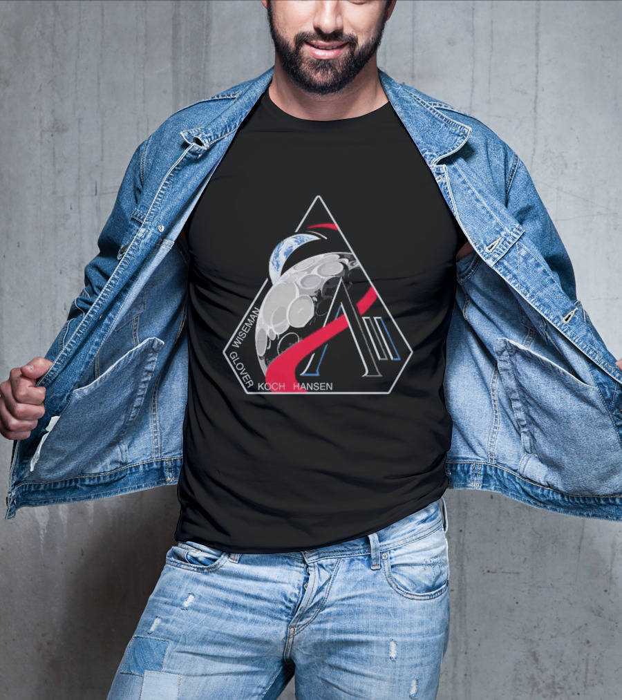 Artemis II Mission Wiseman Glover Koch Hansen Patch T-Shirt
