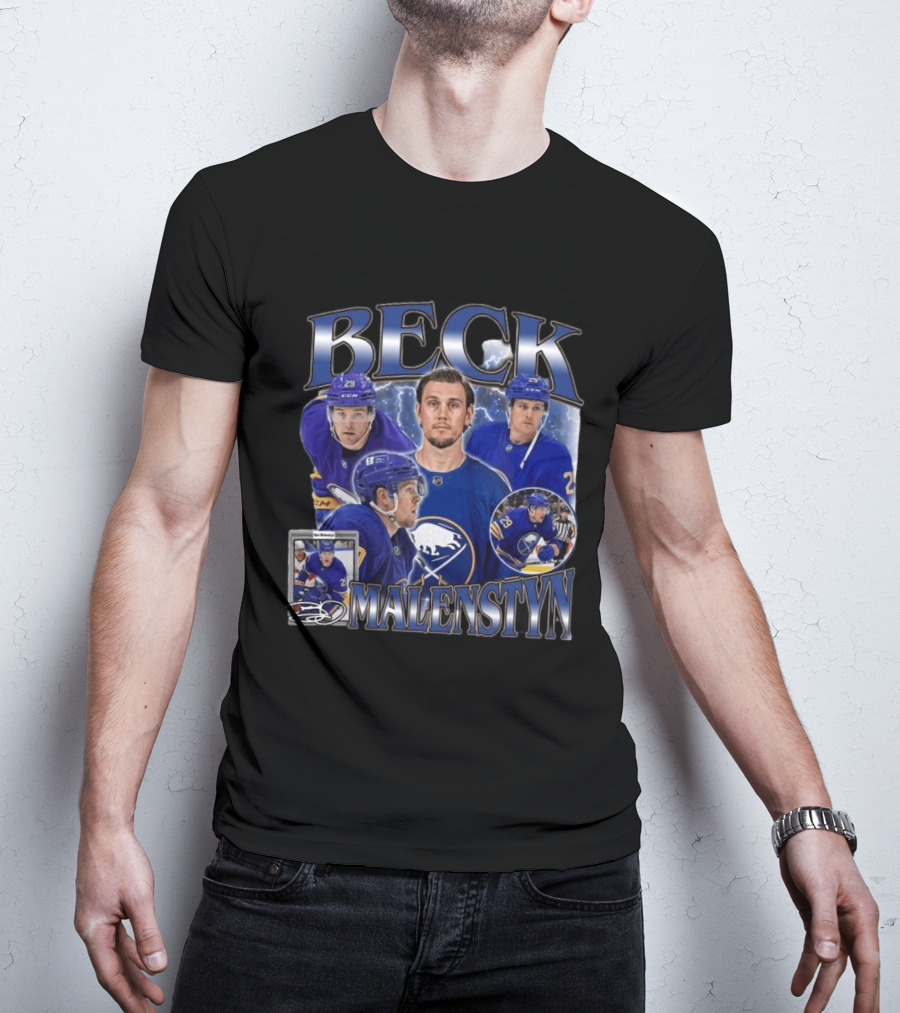 Beck Malenstyn Blue 29 Hockey Celebration T-Shirt