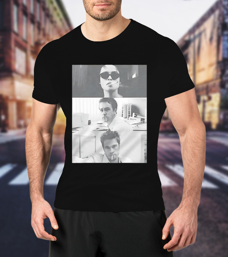 Brad Pitt Edward Norton Marla Film 1999 Smoking Scenes T-Shirt