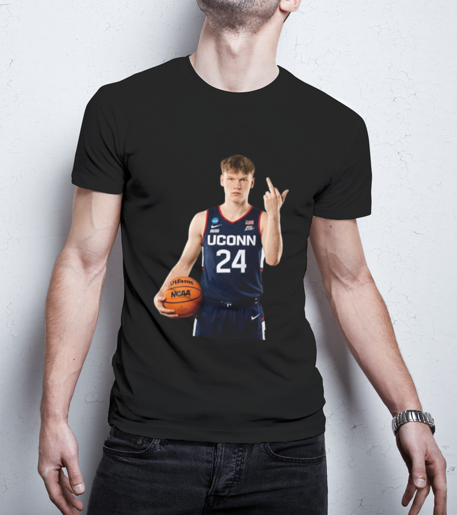 Braylon Mullins UConn Huskies 24 NCAA Basketball Middle Finger T-Shirt