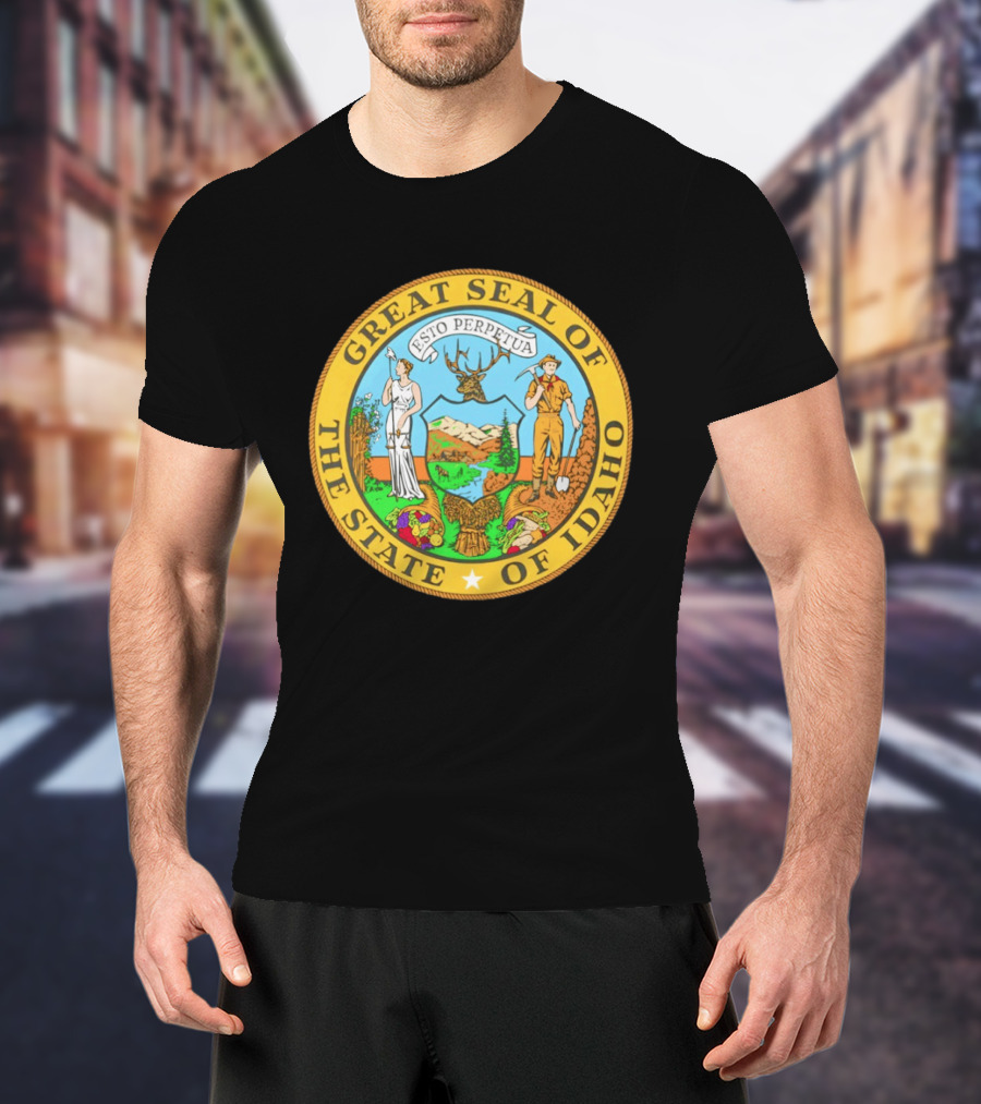 Great Seal Of The State Of Idaho Esto Perpetua T-Shirt