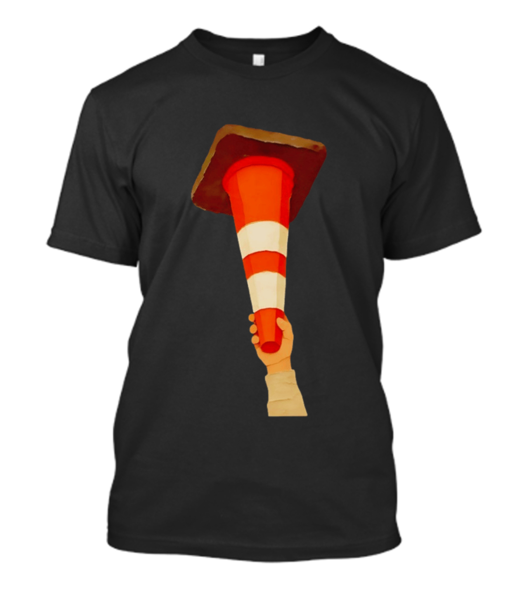 Hoist The Cone Traffic Symbol Celebration T-Shirt