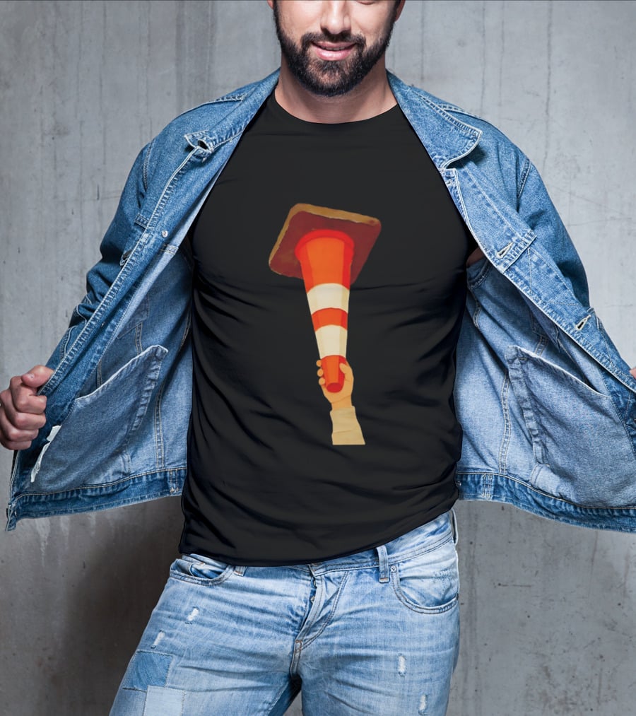 Hoist The Cone Traffic Symbol Celebration T-Shirt