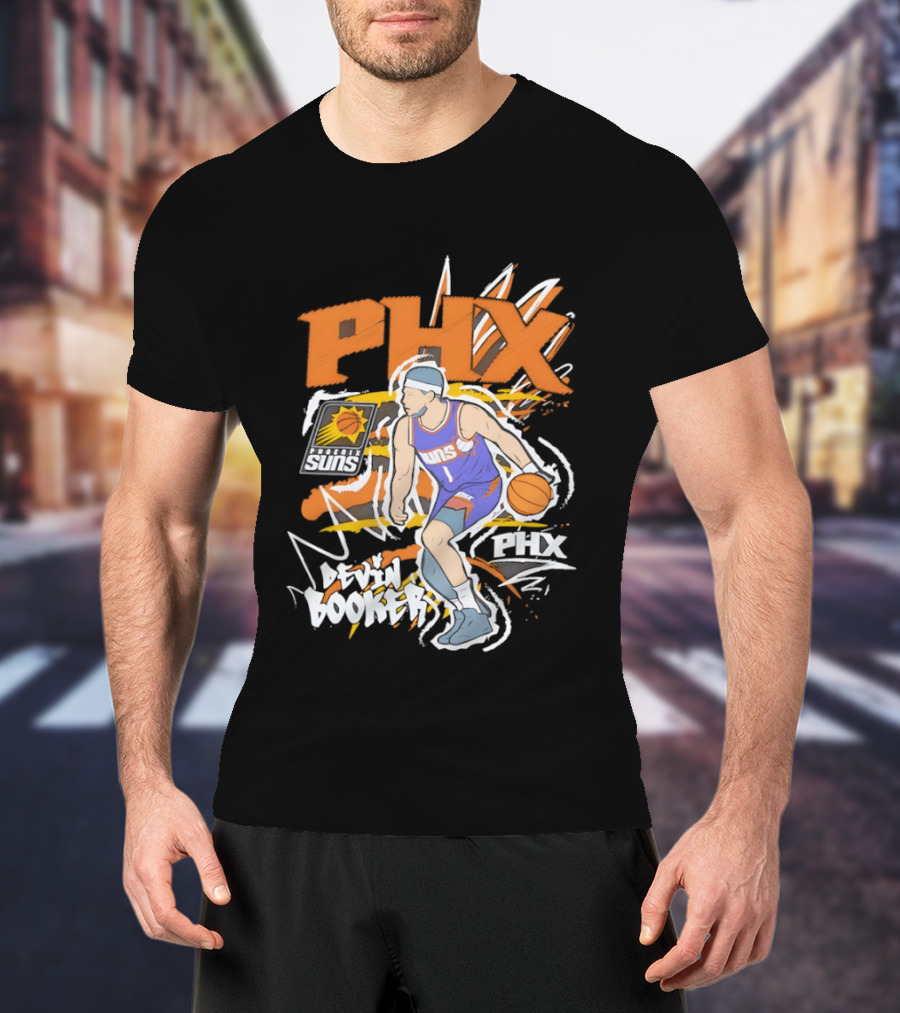 Phoenix Suns Devin Booker PHX Basketball Player T-Shirt