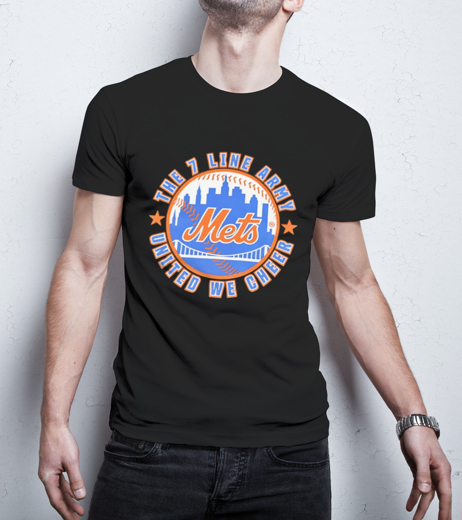 New York Mets The 7 Line Army United We Cheer T-Shirt