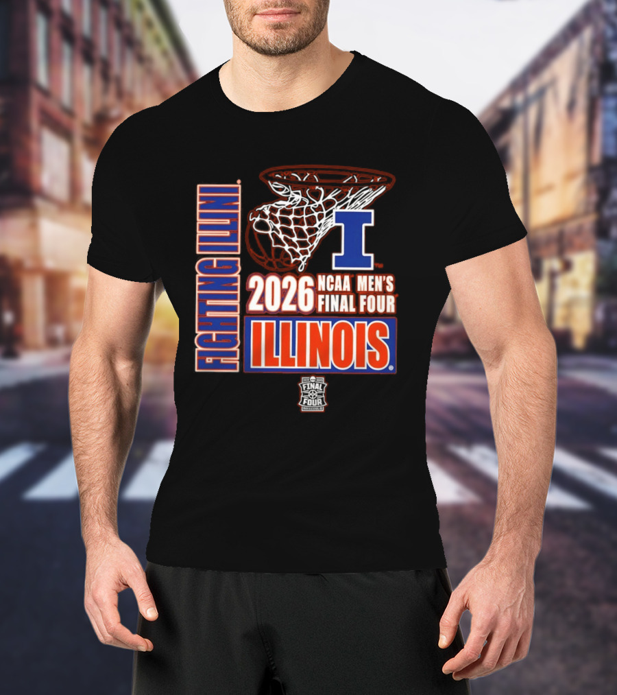 Illinois Fighting Illini 2026 NCAA Men's Final Four Basketball T-Shirt
