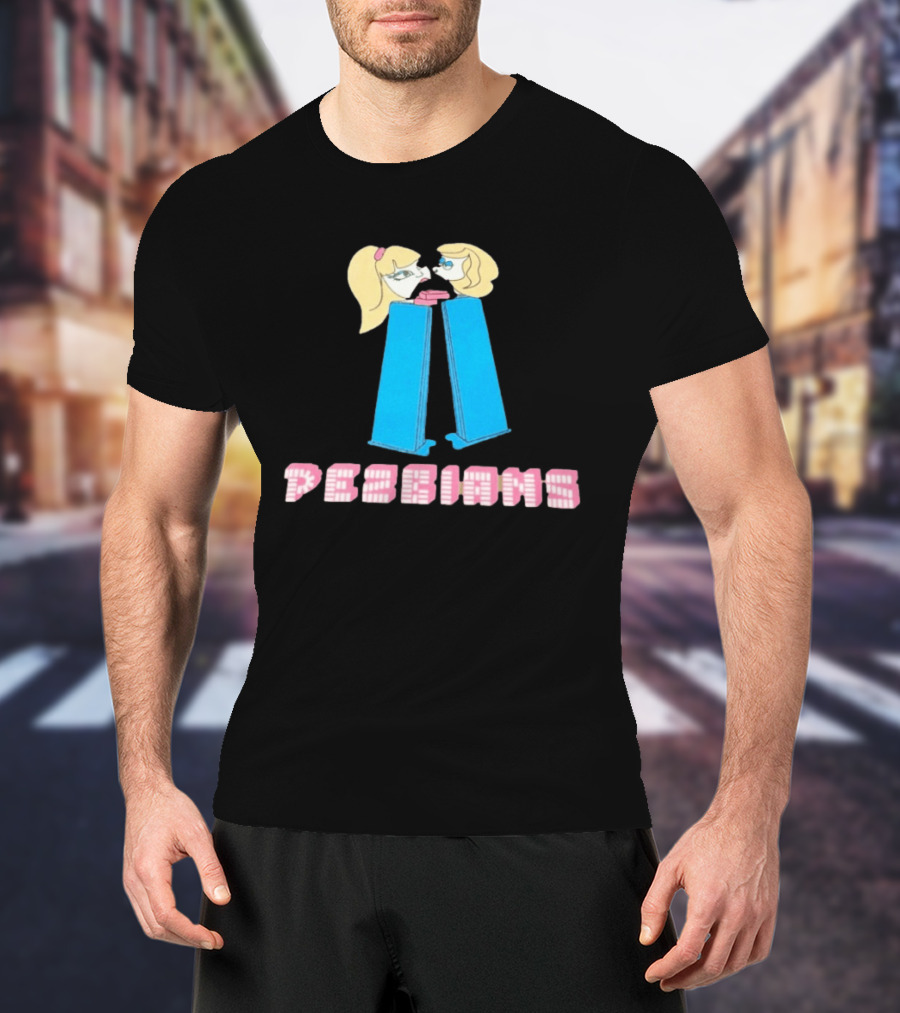 Pesbians Blonde Couple Kissing Meme Pez Dispenser T-Shirt