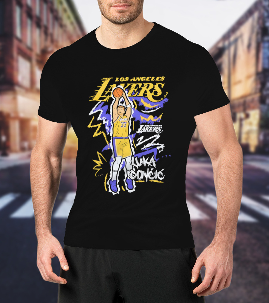 Luka Dončić Los Angeles Lakers 77 Basketball NBA T-Shirt