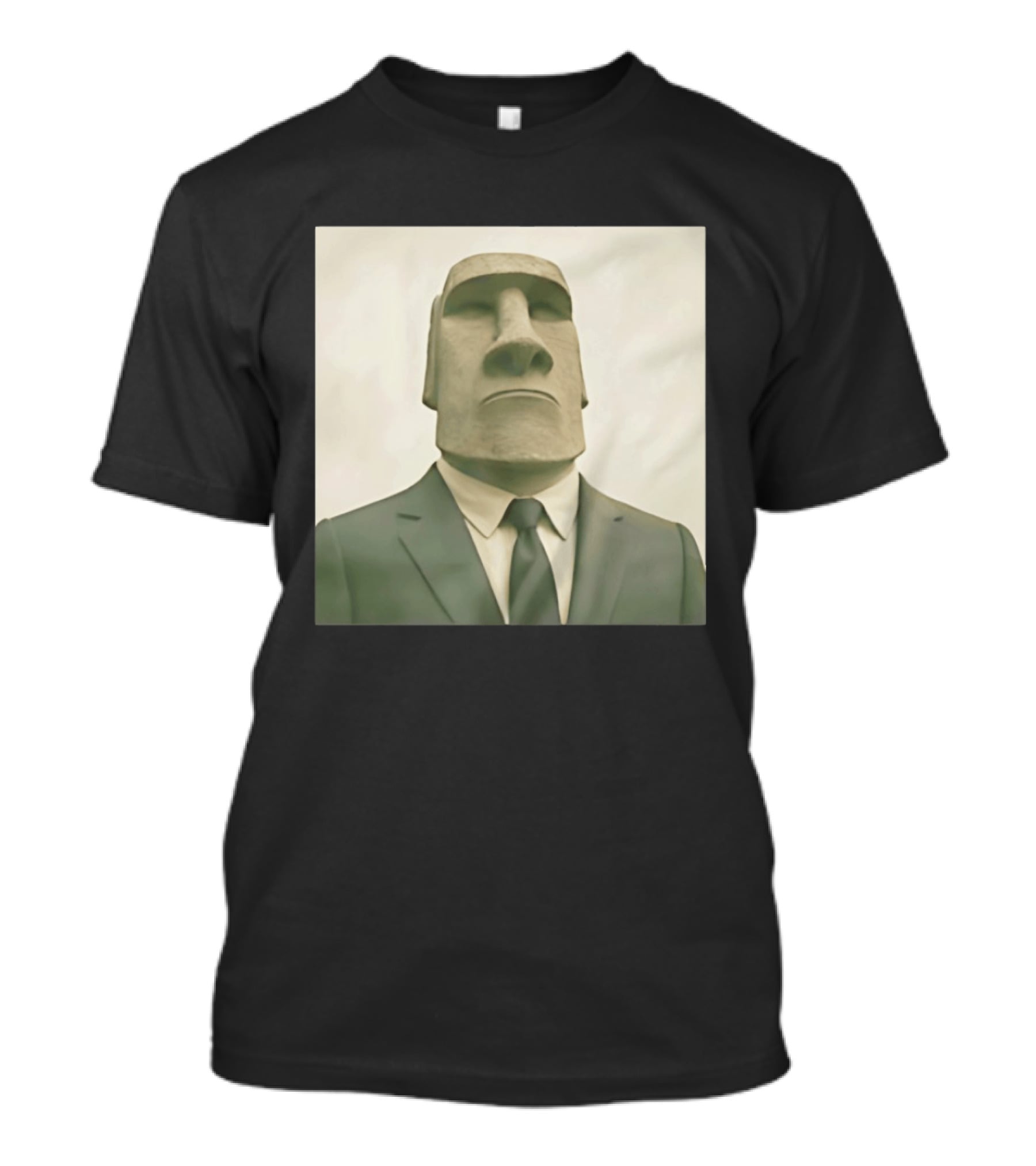 Moai Statue Wearing Business Suit T-Shirt