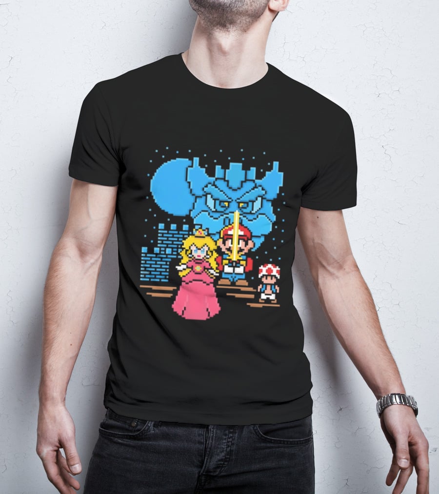 Super Mario Bros Star Wars Crossover With The Brothers Hildebrandt Pixel T-Shirt