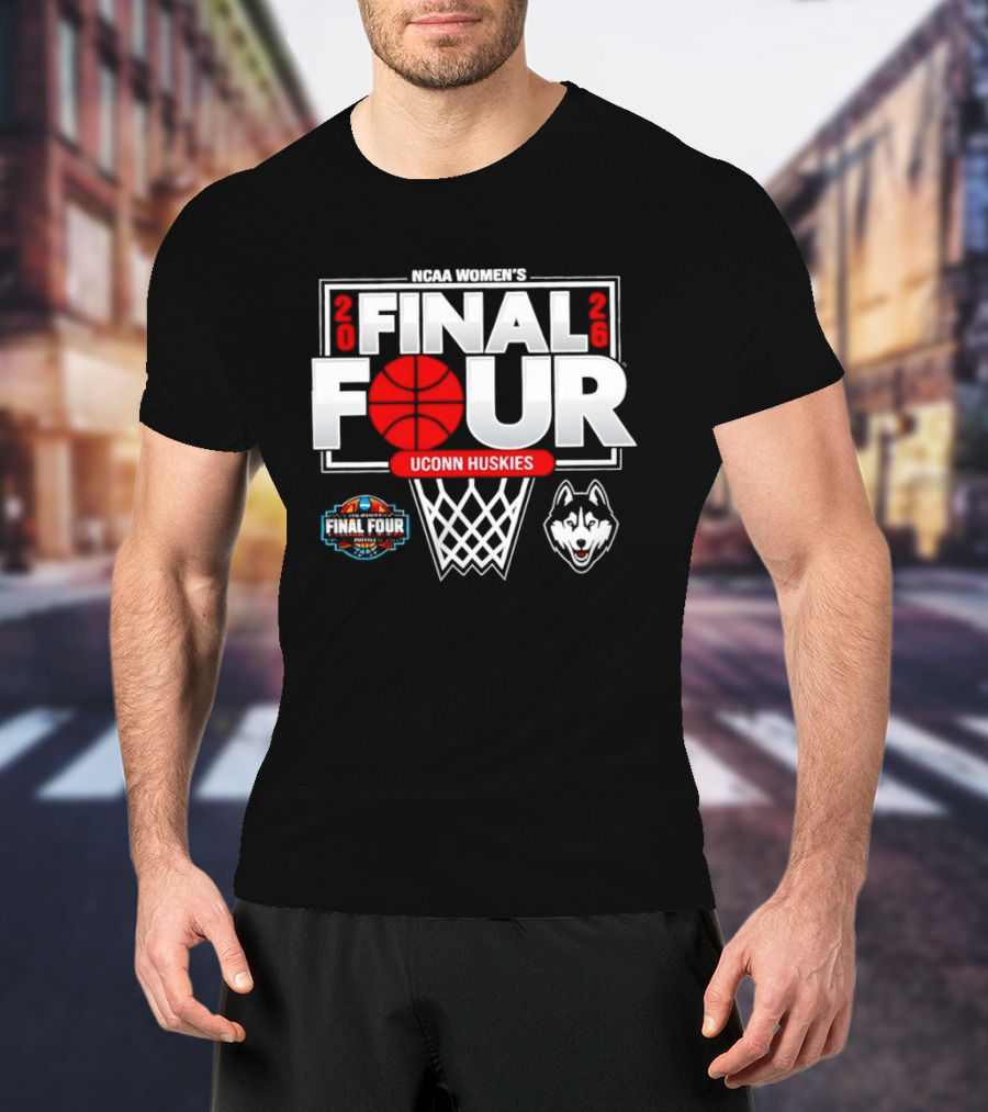 NCAA Men's Final Four 2026 UConn Huskies Basketball T-Shirt