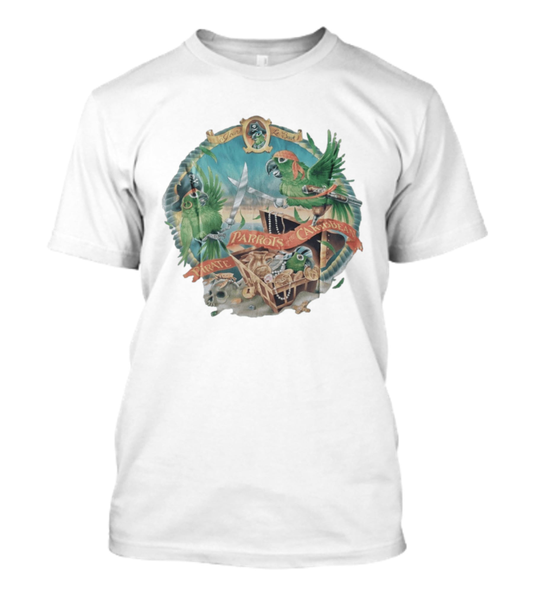 Parrots Of The Caribbean Pirate Adventure Join The Crew T-Shirt