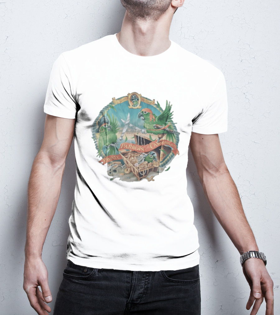 Parrots Of The Caribbean Pirate Adventure Join The Crew T-Shirt