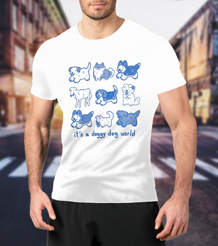 It's A Doggy Dog World Puppy T-Shirt
