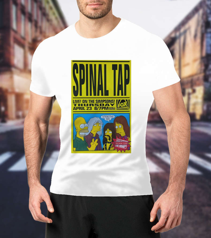 Spinal Tap Live On The Simpsons Thursday April 23 Fox 8 7pm With Interesting Hair T-Shirt