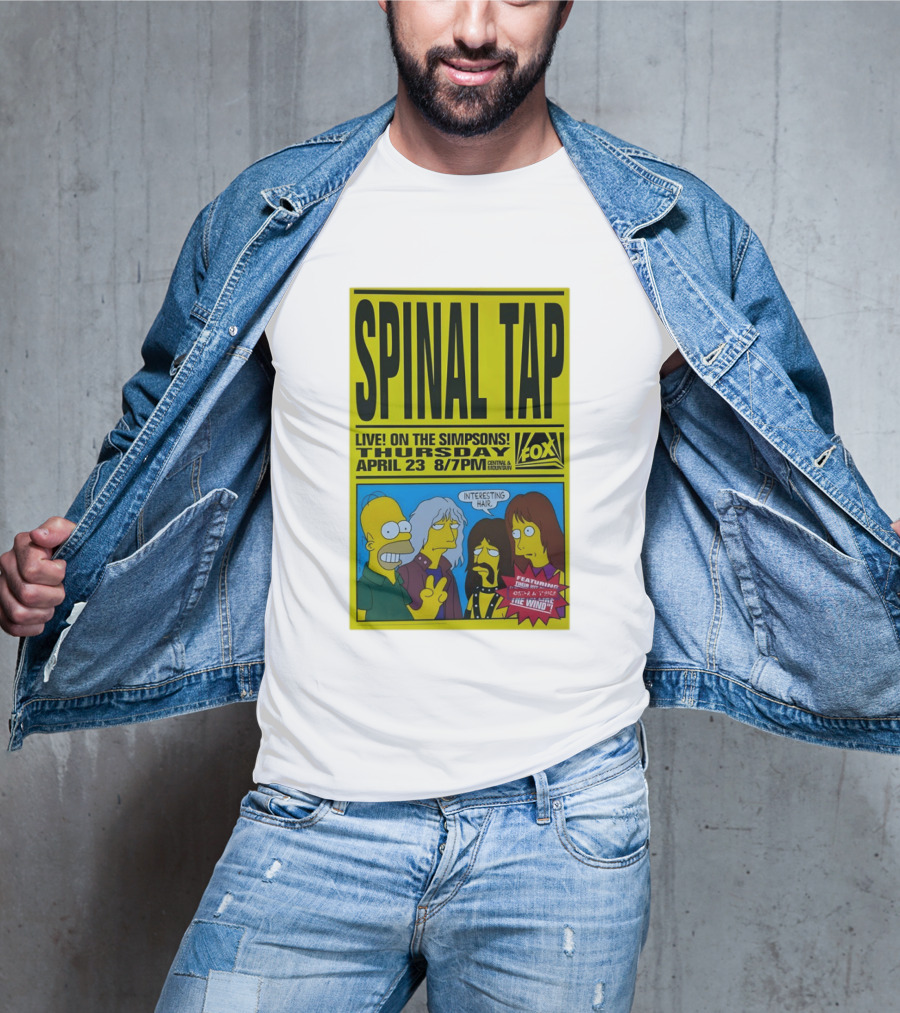 Spinal Tap Live On The Simpsons Thursday April 23 Fox 8 7pm With Interesting Hair T-Shirt