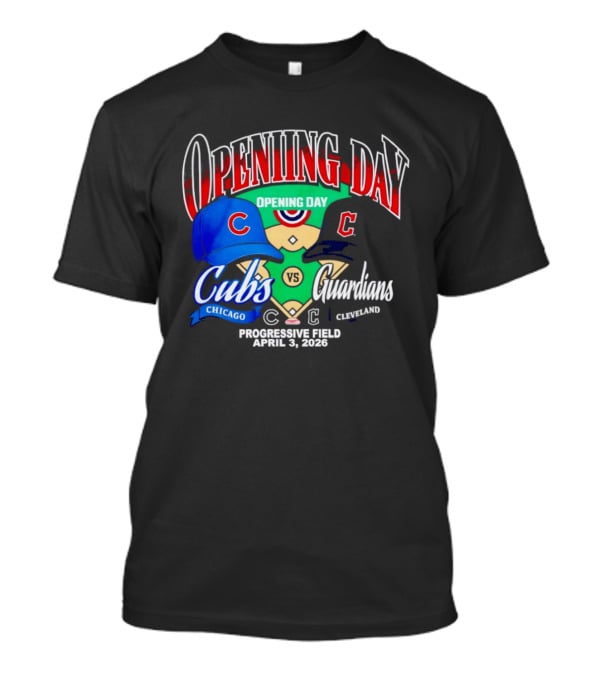Chicago Cubs Vs Cleveland Guardians Opening Day April 1 2026 Progressive Field T-Shirt