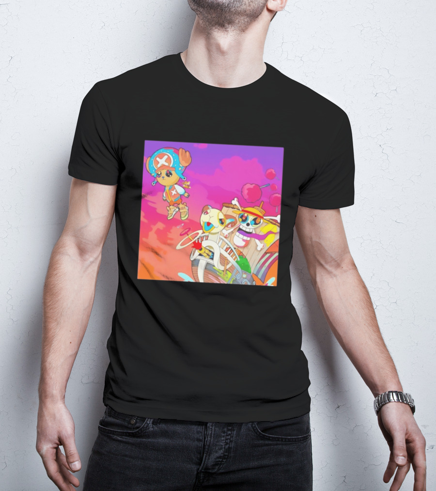 Choppers One Piece Graduation Colorful Adventure Scene T-Shirt