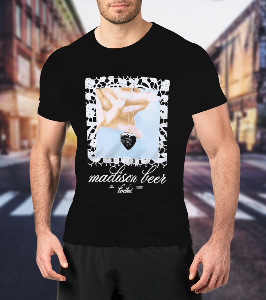 Madison Beer Locket Album 2025 Heart Pendant Motif T-Shirt