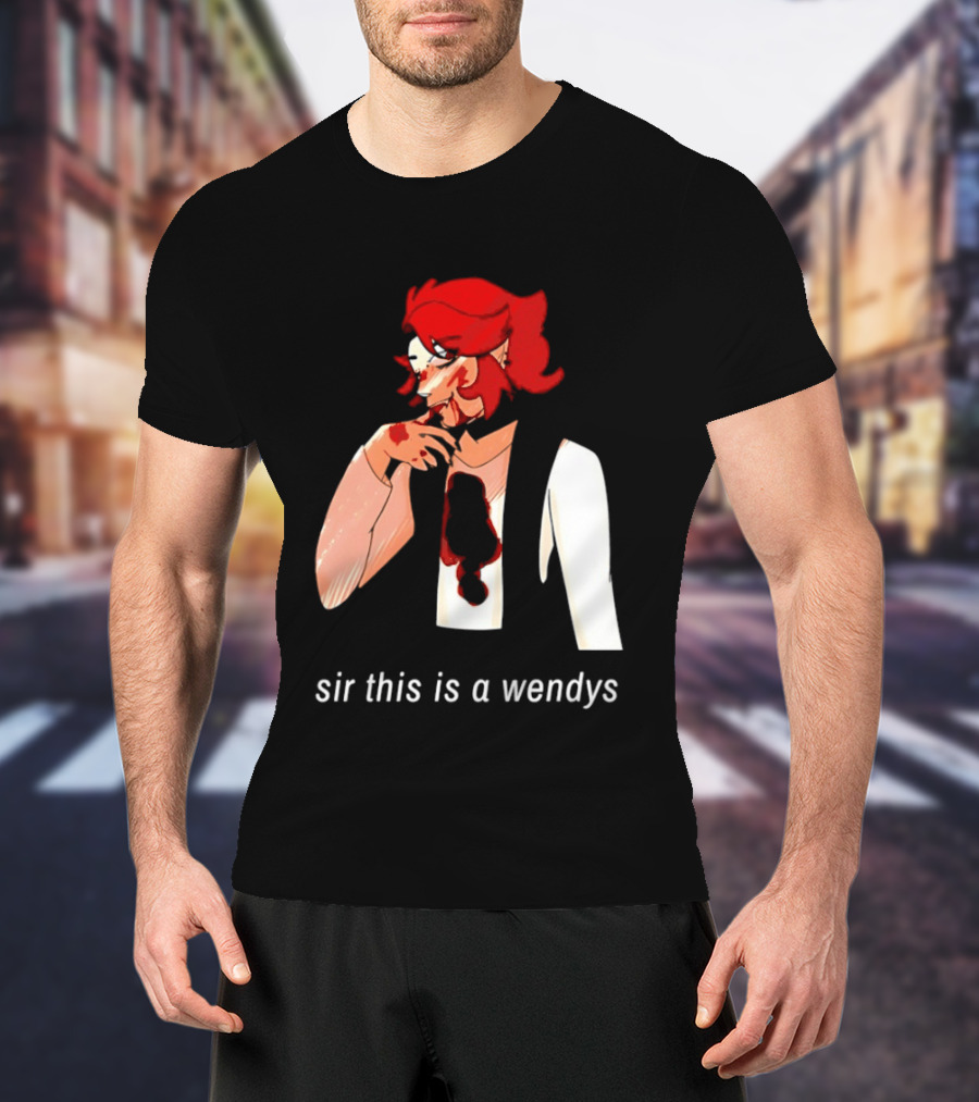 Sir This Is A Wendys Red Haired Character With White T-Shirt