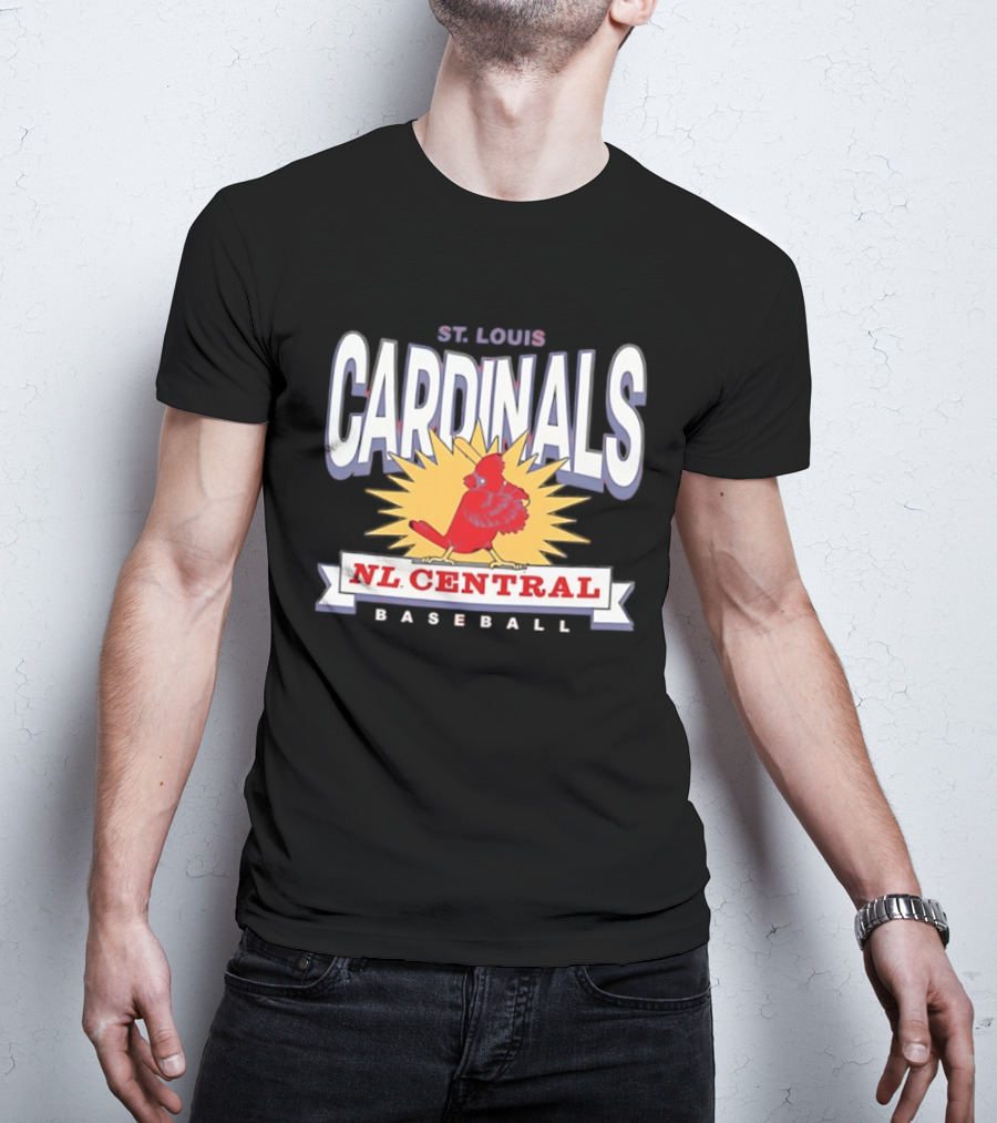St Louis Cardinals NL Central Baseball Red Twelve Six Franklin T-Shirt