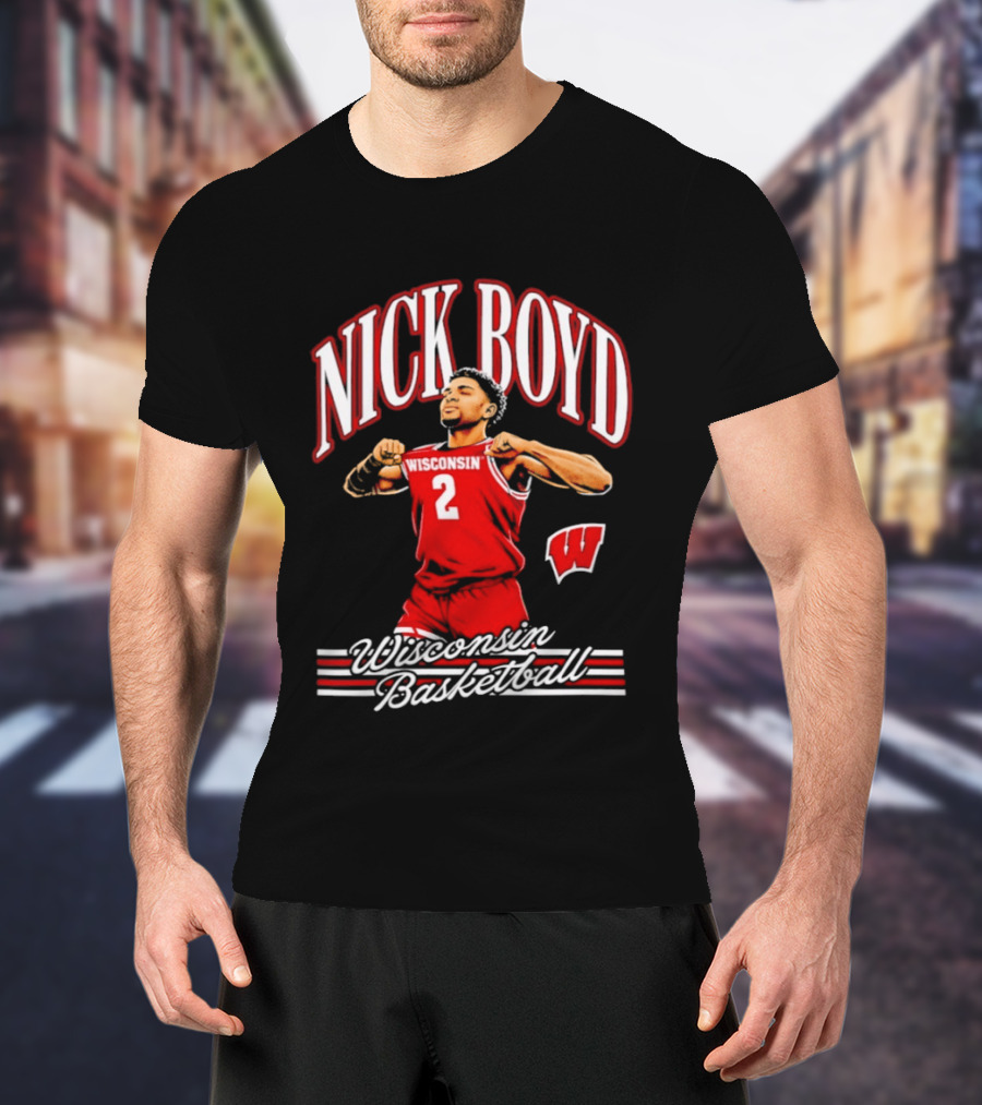 Nick Boyd Wisconsin Basketball Badgers Number 2 T-Shirt