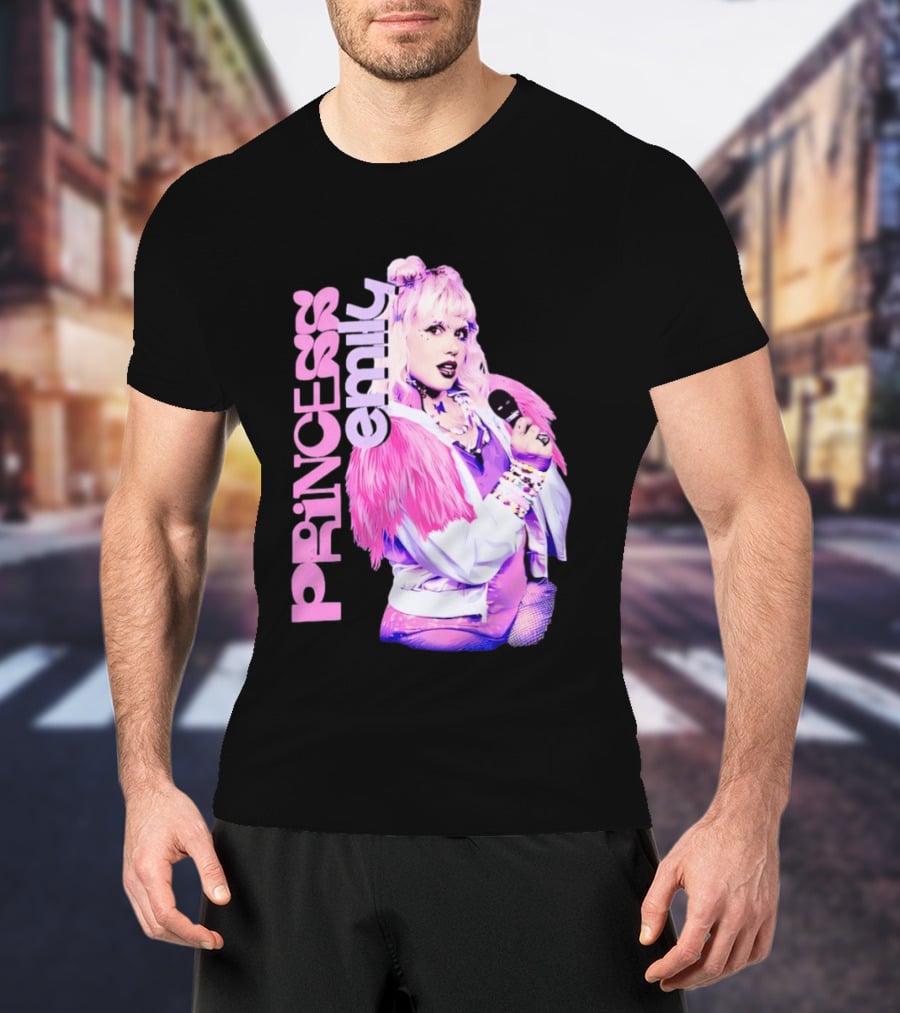 Princess Emily Pop Star Style Microphone Fashion T-Shirt